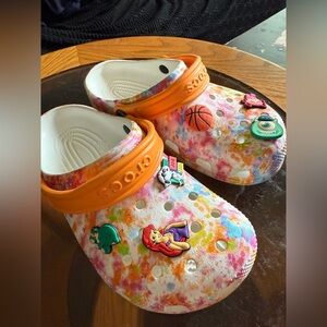 Colorful Kids Clogs with Charms (J3 kids , Women 6)